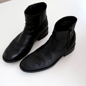 Frye James Lug Zip Boots Men’s 8D Black Leather Ankle Boots